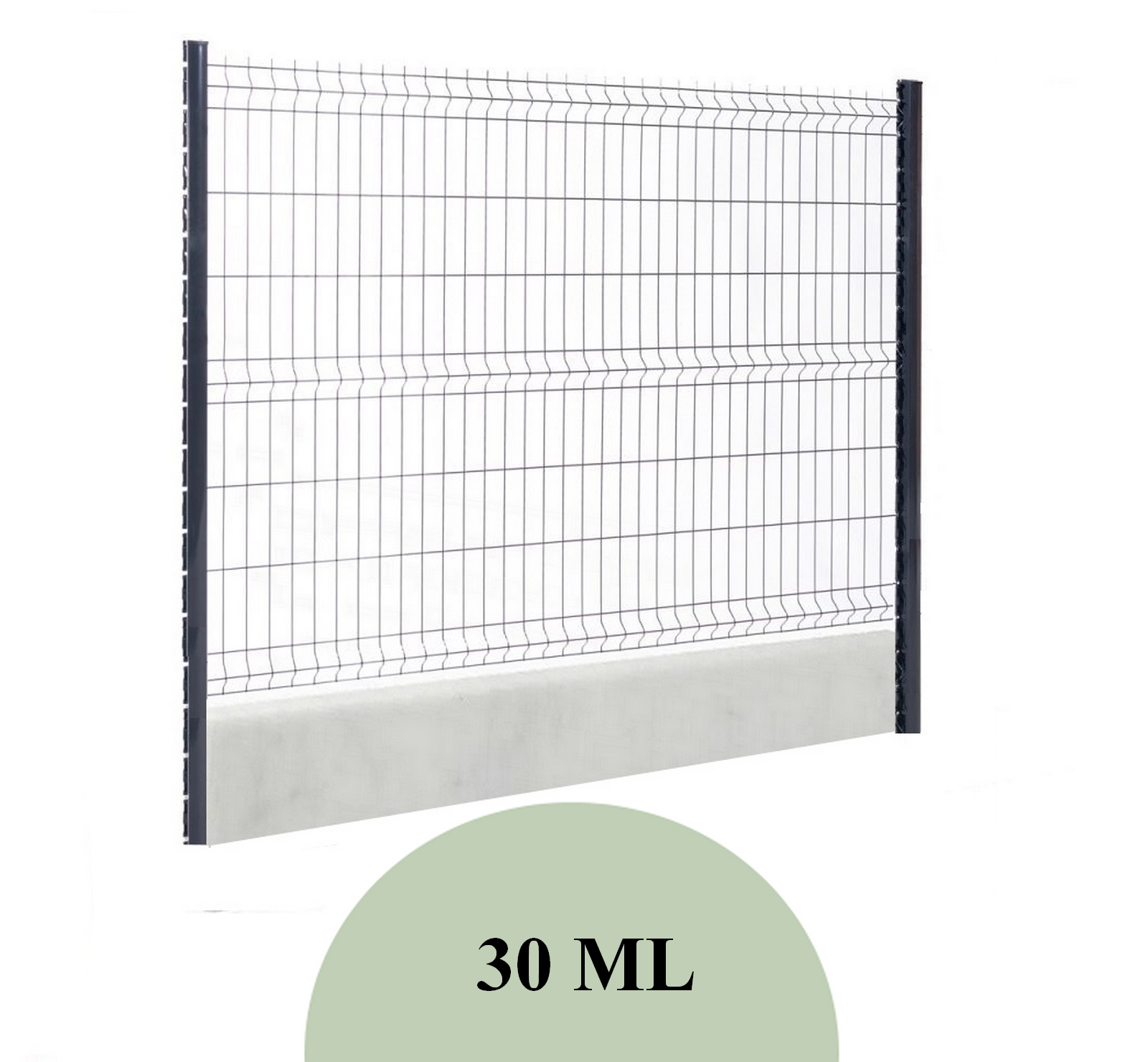 Kit de clôture en panneaux rigides avec occultation de 30 ML
