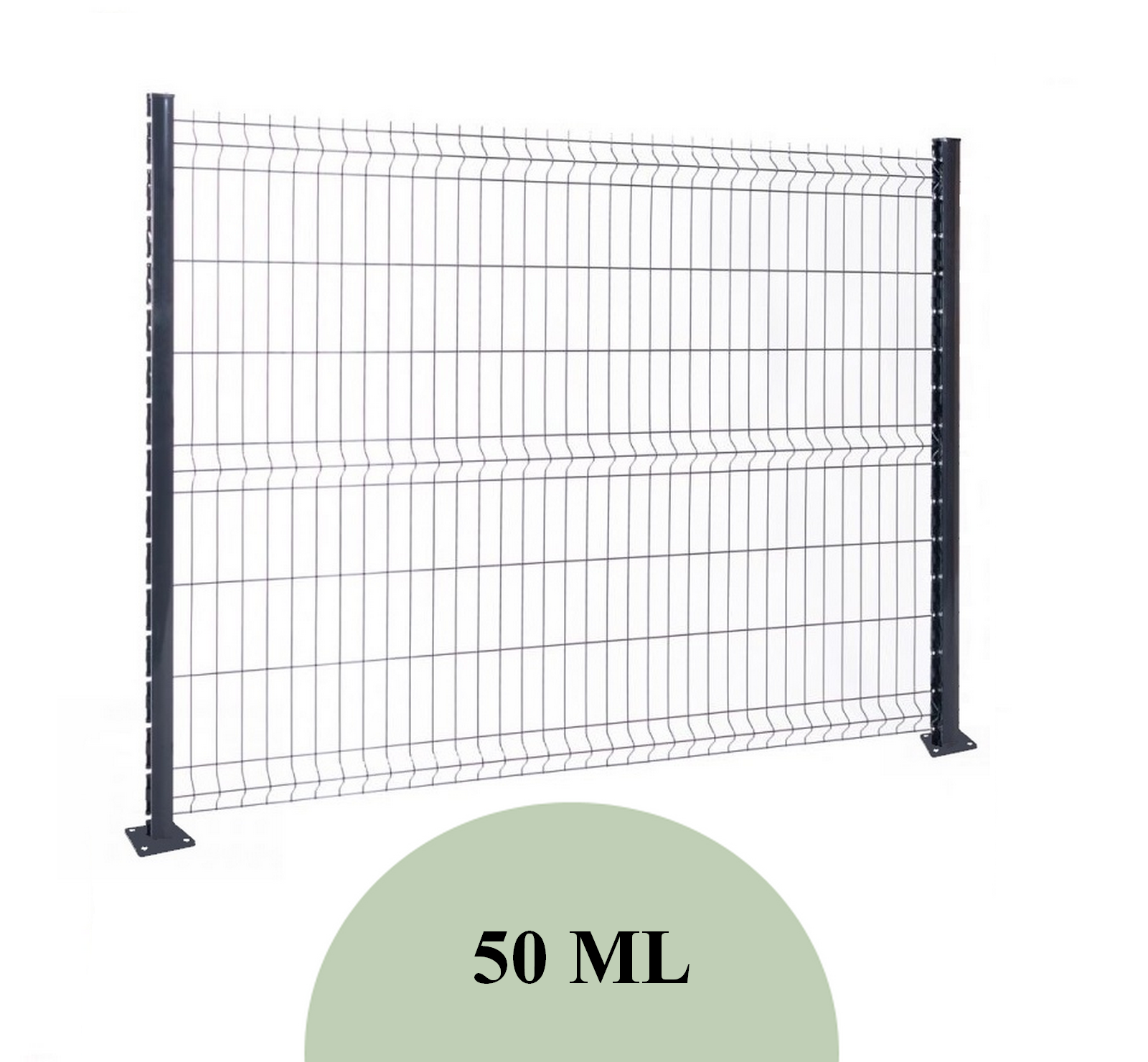 Kit 50 ML de grillage rigide sur platine - Maison de la clôture
