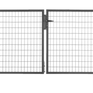 Portail grillagé - Passage 4m - Gris anthracite, 1.80m