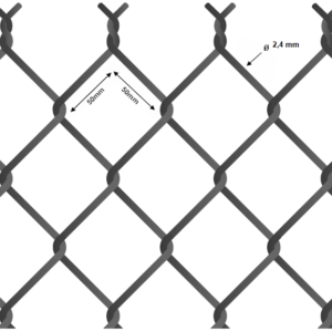 KIT 25 ML DE GRILLAGE SIMPLE TORSION Ht 1m50 - Ø 2,4mm - Gris anthracite