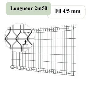 Grillage rigide 1m23 gris anthracite 4/5